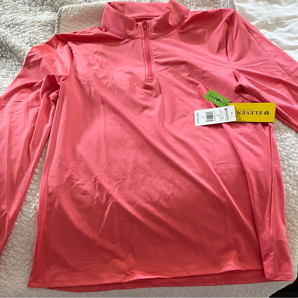Eleven by Venus Williams, Legacy Long Sleeve Sun Kissed Coral Top, XL